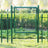 Galvanised Metal Garden Gate - Steel - Silver - Includes Lock