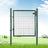 Galvanised Metal Garden Gate - Steel - Silver - Includes Lock
