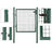 Galvanised Metal Garden Gate - Steel - Silver - Includes Lock