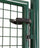Galvanised Metal Garden Gate - Steel - Silver - Includes Lock