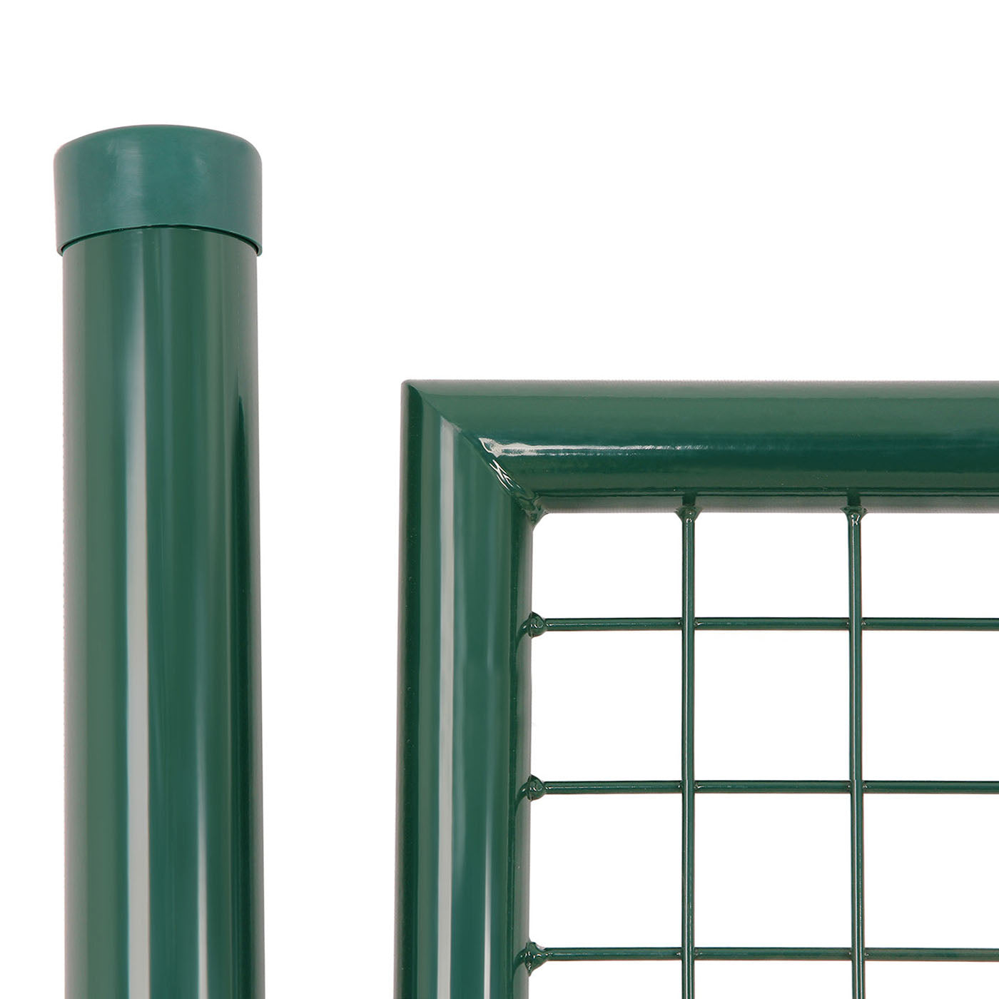 Galvanised Metal Garden Gate - Steel - Silver - Includes Lock