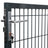 Garden Gate - Metal - Grey - Sturdy with Lock and Keys