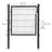 Garden Gate - Metal - Grey - Sturdy with Lock and Keys