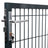 Garden Gate - Metal - Grey - Sturdy with Lock and Keys