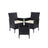Garden Furniture Set - Black and Beige - Polyrattan