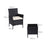 Garden Furniture Set - Black and Beige - Polyrattan
