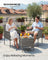 Garden Furniture Set - Galvanized Iron Frame and Polyrattan PE - Grey