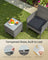 Garden Furniture Set - Galvanized Iron Frame and Polyrattan PE - Grey