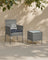 Garden Furniture Set - Galvanized Iron Frame and Polyrattan PE - Grey