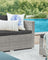Garden Furniture Set - PE Rattan - Dark Grey - 5-Piece Outdoor Corner Sofa with Cushions and Glass Table