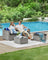 Garden Furniture Set - PE Rattan - Dark Grey - 5-Piece Outdoor Corner Sofa with Cushions and Glass Table