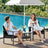 3-Piece Outdoor Furniture Set - PE Rattan - Black - Easy to Assemble