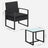 3-Piece Outdoor Furniture Set - PE Rattan - Black - Easy to Assemble