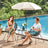 Outdoor Seating Set - Steel - White - Includes 2 Acapulco Chairs and Table