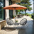 3-Piece Garden Patio Furniture Set - Metal - Black - Acapulco Chair Design