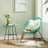 3-Piece Garden Patio Furniture Set - Rattan - White - Includes 2 Acapulco Chairs and Glass Top Table