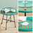 3-Piece Garden Patio Furniture Set - Rattan - White - Includes 2 Acapulco Chairs and Glass Top Table
