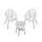 Garden Patio Furniture Set - Metal - Black - 3-Piece Acapulco Chair Set