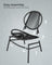 3-Piece Garden Bistro Set - Metal - Ink Black - Acapulco Chairs with Side Table