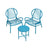 Garden Bistro Set - Lake Blue - Acapulco Chairs and Side Table