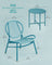 Garden Bistro Set - Lake Blue - Acapulco Chairs and Side Table