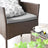 Garden Furniture Set - Includes 2 Chairs - Vintage Brown - Polyrattan