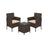 Garden Furniture Set - Brown and Taupe - Polyrattan