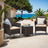 Garden Furniture Set - Brown and Taupe - Polyrattan
