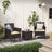 Garden Furniture Set - Brown and Taupe - Polyrattan