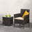 Garden Furniture Set - Brown and Taupe - Polyrattan