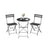 3-Piece Folding Bistro Set - 21.9L - Steel - Weather-Resistant