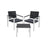 Patio Furniture Set - Iron - Grey & White - Includes 2 Chairs