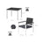 Patio Furniture Set - Iron - Grey & White - Includes 2 Chairs
