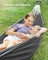 Hammock with Metal Stand - Fabric - Grey - Portable with Adjustable Heights and 240 kg Load Capacity