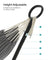 Hammock with Metal Stand - Fabric - Grey - Portable with Adjustable Heights and 240 kg Load Capacity