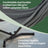 Double Hammock with Stand - 529 lb Load Capacity - Fabric - Black and Beige