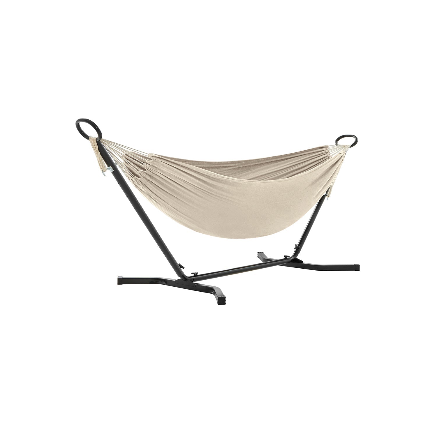 Hammock with Stand - Metal - Grey - Adjustable Height and Portable
