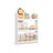 Wall-Mounted 3-Tier Children's Bookcase - Wood - White and Natural - Toy Organizer