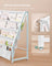 Kids Bookshelf - Engineered Wood - White - Toy Organizer with Side Pocket