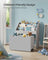 Multipurpose Bookshelf - MDF - Dove Grey - Storage Box with Wheels and 3 Shelves