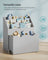 Multipurpose Bookshelf - MDF - Dove Grey - Storage Box with Wheels and 3 Shelves