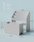 Multipurpose Bookshelf - MDF - Dove Grey - Storage Box with Wheels and 3 Shelves