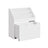 Kids Bookshelf and Toy Organiser - Engineered Wood - Cloud White - Multipurpose with Wheels and 3 Shelves