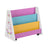 Movable Bookcase - Wood - White - Includes Chalkboard and Wheels for Kids