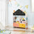 Toy Organiser - Wood - White - Multi-Functional with Chalkboard and Storage Boxes