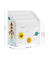 Toy Organiser - Wood - White - Mobile with Removable Storage Box and 3 Shelves
