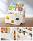 Toy Organiser - Wood - White - Mobile with Removable Storage Box and 3 Shelves