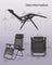 Folding Zero Gravity Reclining Chairs - 2 Chairs - PP Plastic - Adjustable Headrest