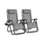 Folding Zero Gravity Reclining Chairs - 2 Chairs - PP Plastic - Adjustable Headrest