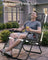 Folding Zero Gravity Reclining Chairs - 2 Chairs - Steel - Adjustable Headrest
